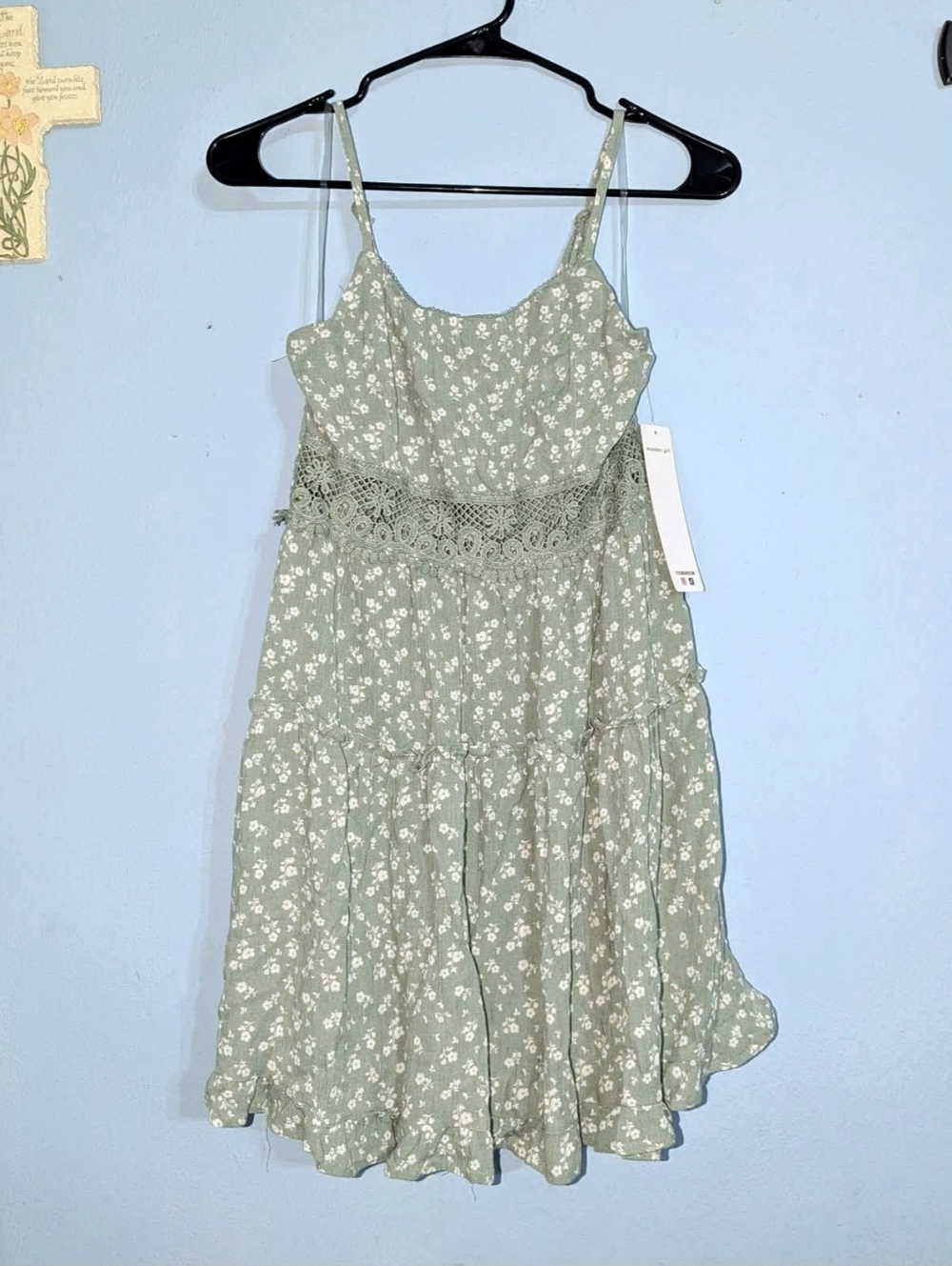 Madden Girl Sage Green Floral Mini Dress